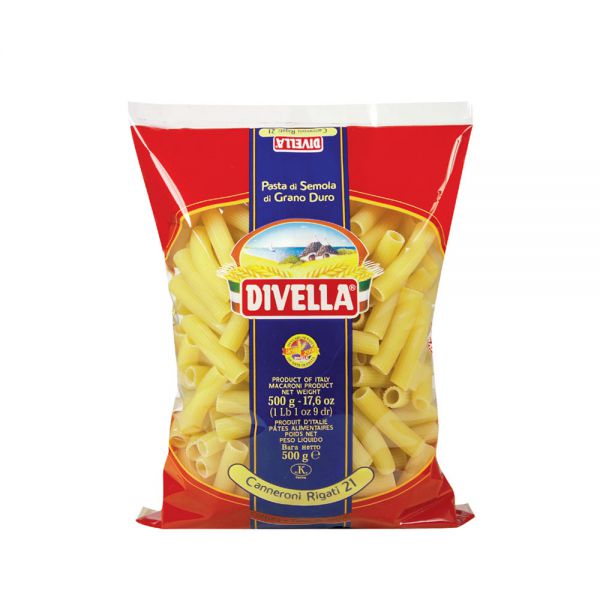 DIVELLA PASTA DI SEMOLA CANNERONI RIGATI N.21 500 GR