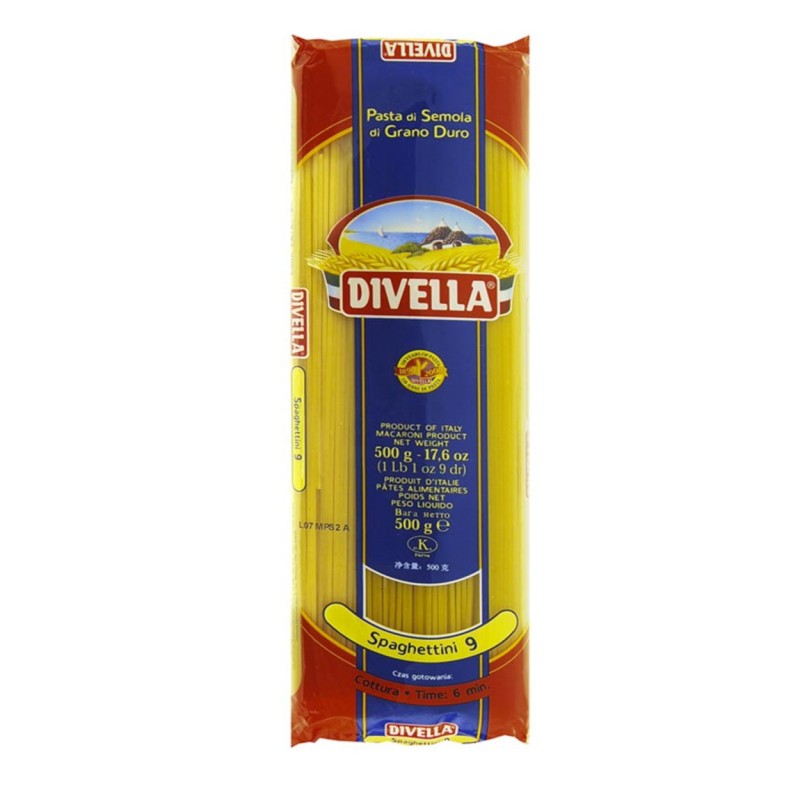 DIVELLA PASTA DI SEMOLA SPAGHETTINI N.9 500 GR