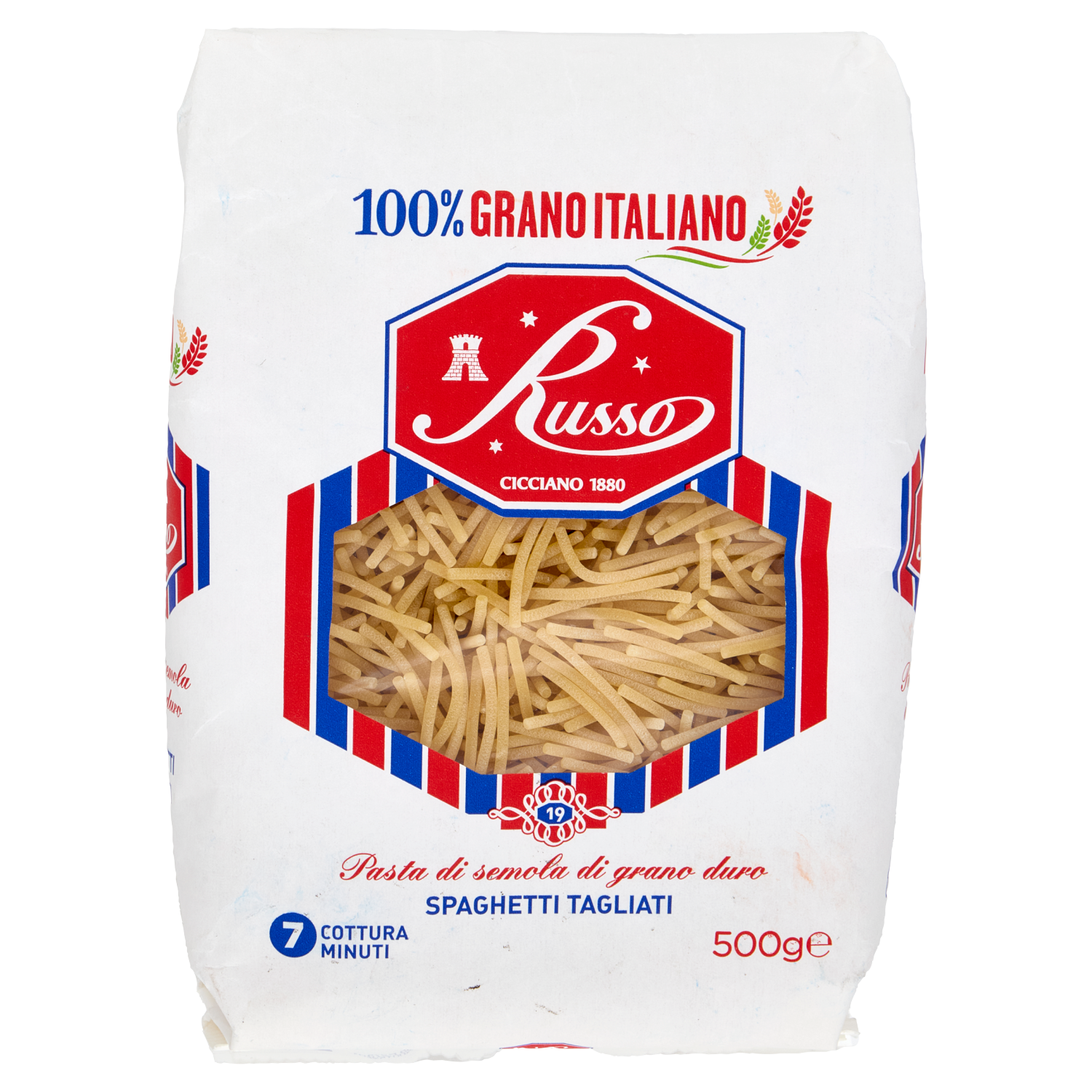 RUSSO PASTA DI SEMOLA SPAGHETTI TAGLIATI 500 GR