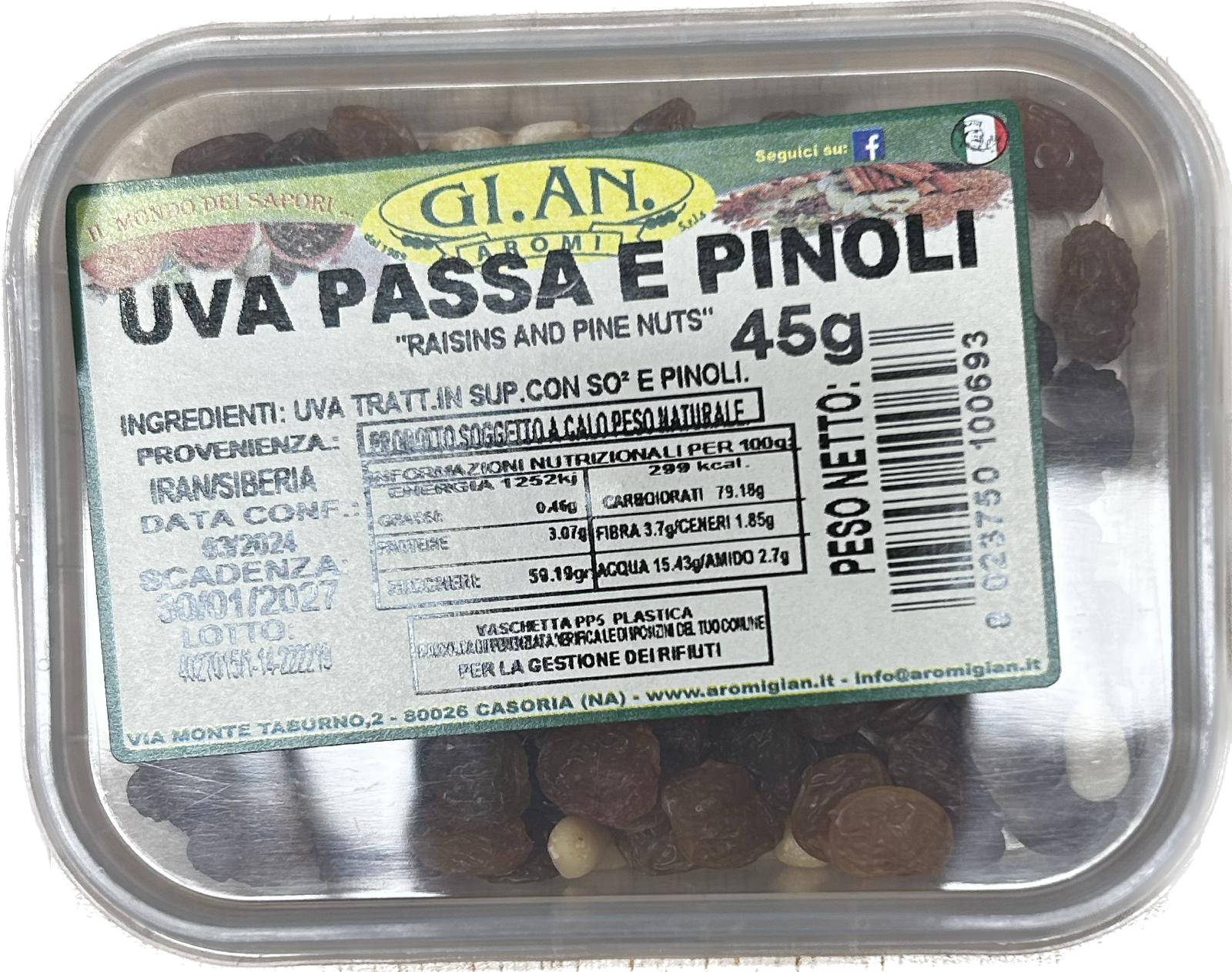 GI.AN. UVA PASSA/PINOLI 45 GR