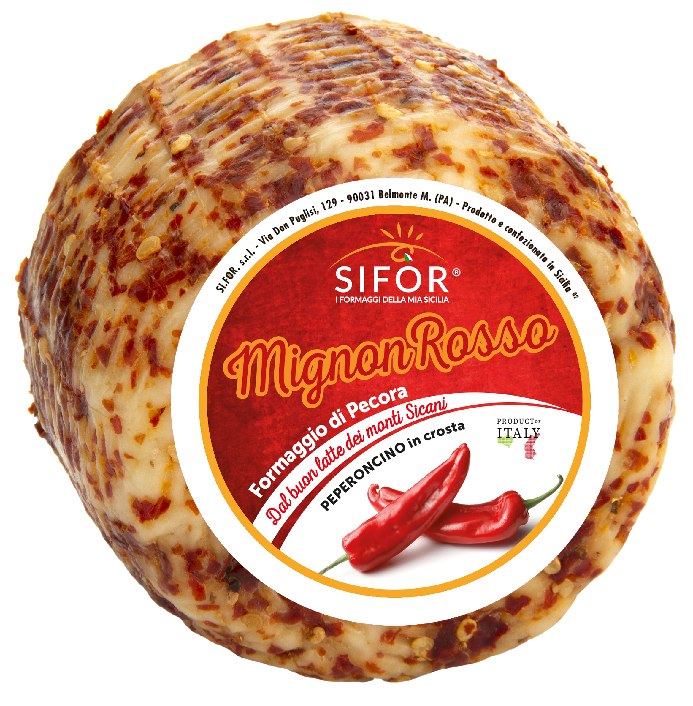 SIFOR MIGNON ROSSO FORMAGGIO PECORA PEPERONCINO IN CROST AL KG