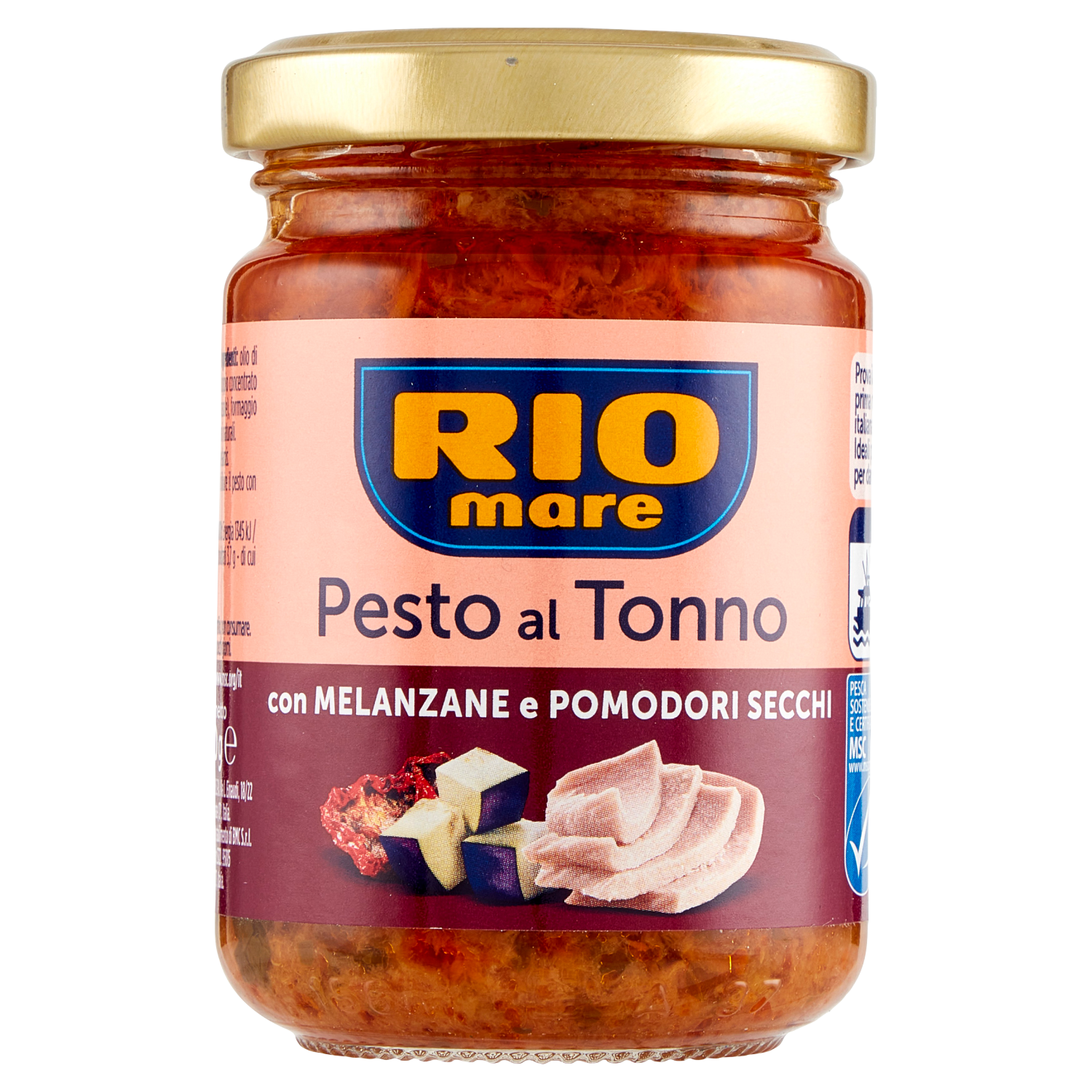 RIOMARE PESTO AL TONNO CON MELENZANE E POMODORI SECCHI 130 GR