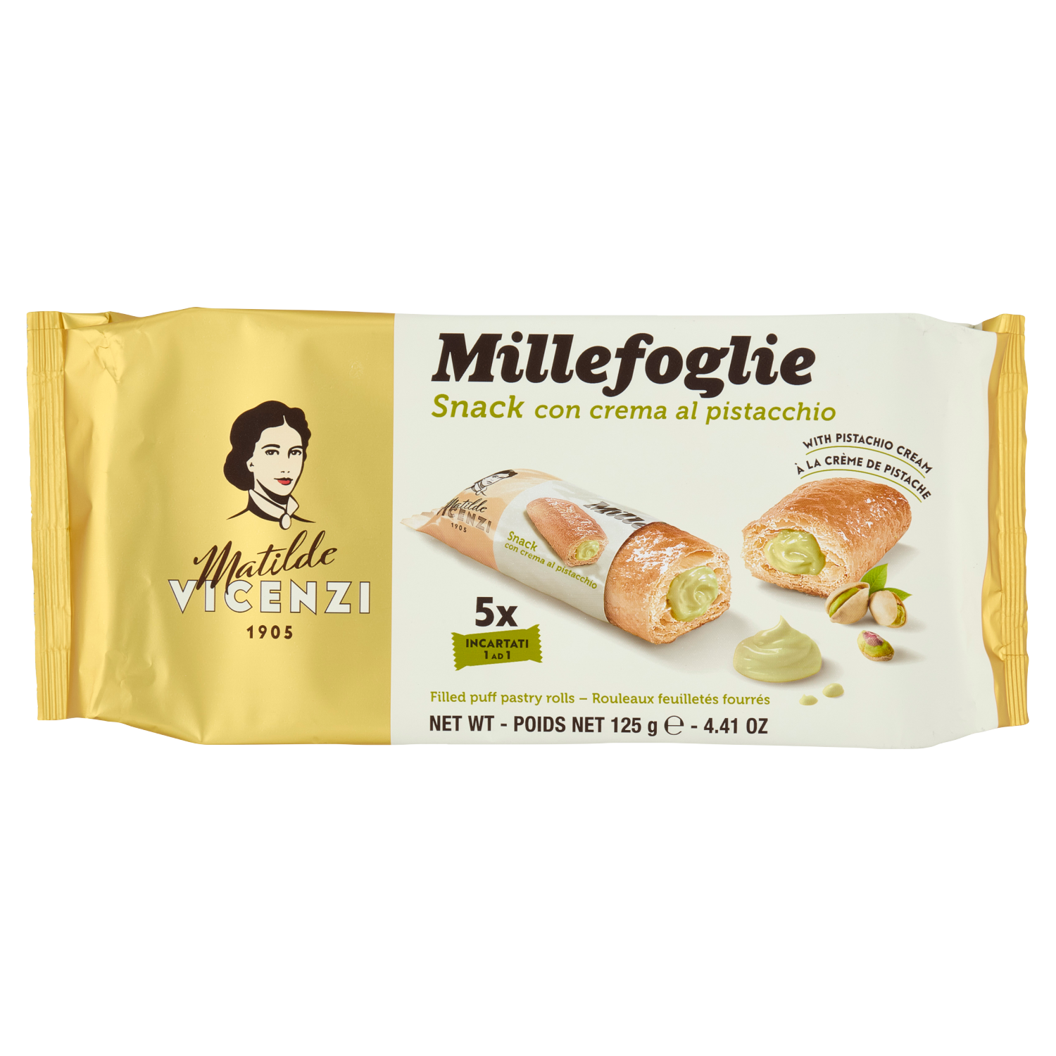 VICENZI MILLESFOGLIE PISTACCHIO 125 GR