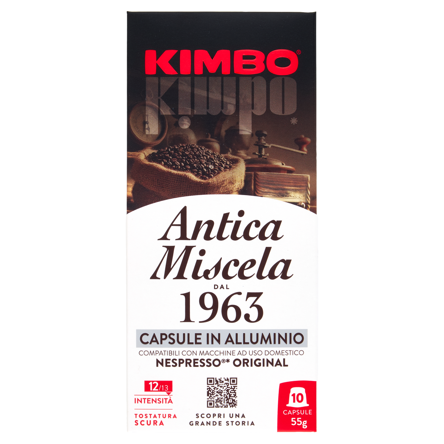 KIMBO ANTICA MISCELA NESPRESSO X 10 55 GR