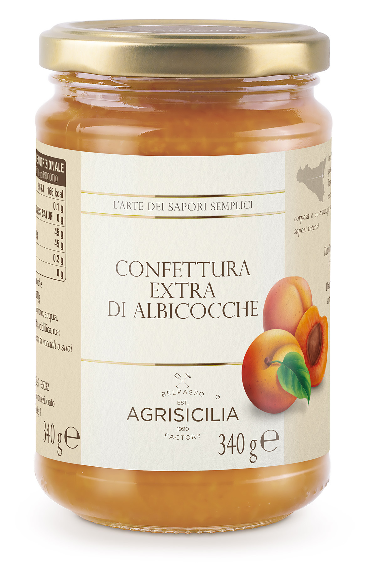 AGRISICILIA CONFETTURA EXTRA ALBICOCCHE 340 GR