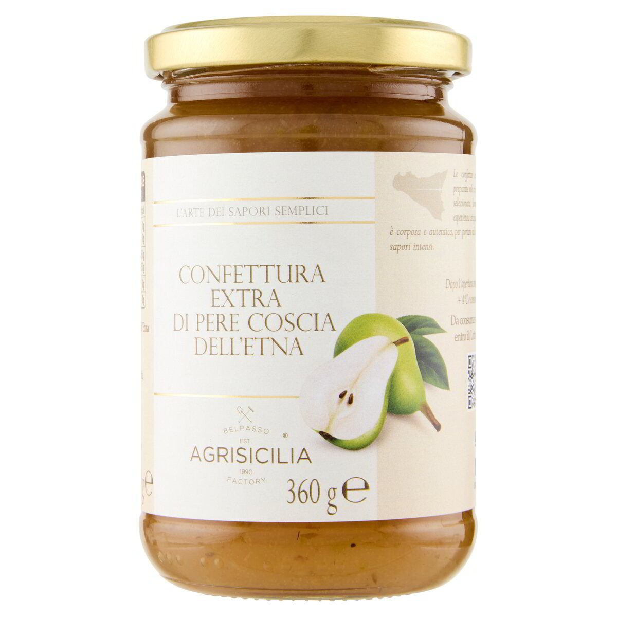 AGRISICILIA CONFETTURA EXTRA PERE COSCIA DELL'ETNA 360 GR