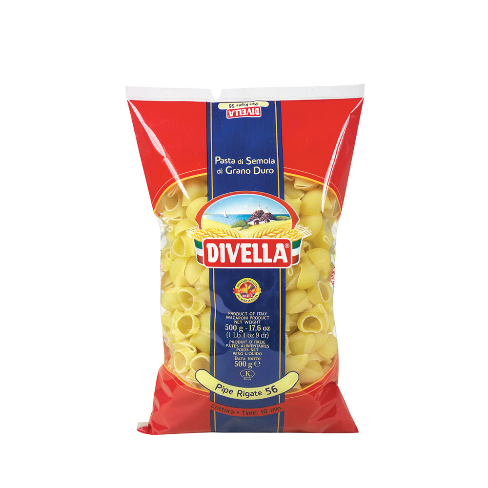 DIVELLA PASTA DI SEMOLA PIPE RIGATE 500 GR